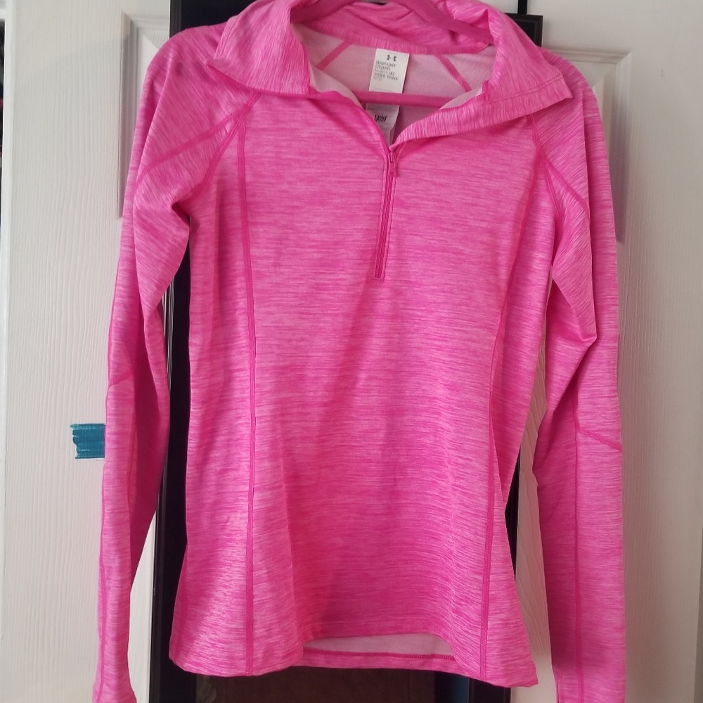 Under armour cold gear pink quarter zip
